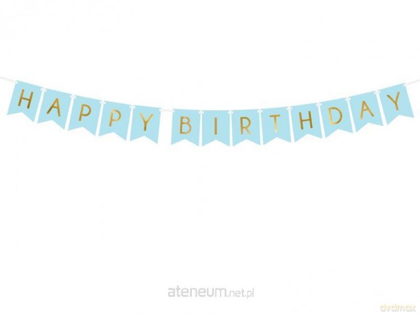 Giranda Happy Birthday jasno niebieska 15x175 cm