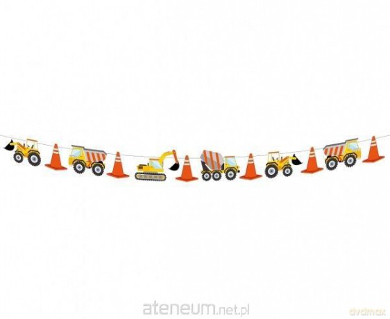 Girlanda papierowa Plac Budowy 360 cm