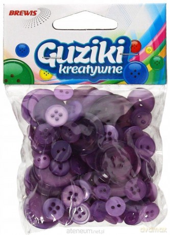 Guziki kreatywne fioletowe 40g