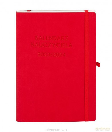 Kalendarz 2023/2024 B5 nauczyciela TDW czerwony [KALENDARZ]