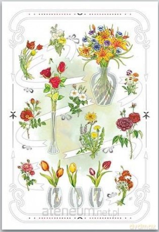 Karnet 12x18 cm B-BD 502 082 + koperta Kwiaty