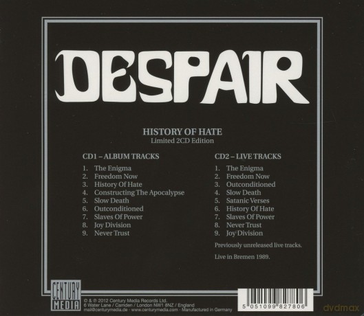 Despair: History Of Hate (Limited) [2CD]