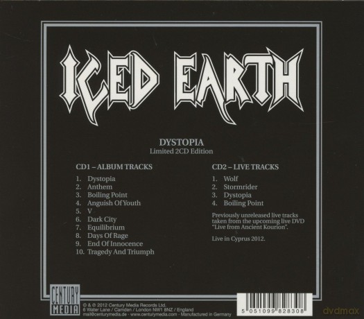 Iced Earth: Dystopia (Limited) [2CD]