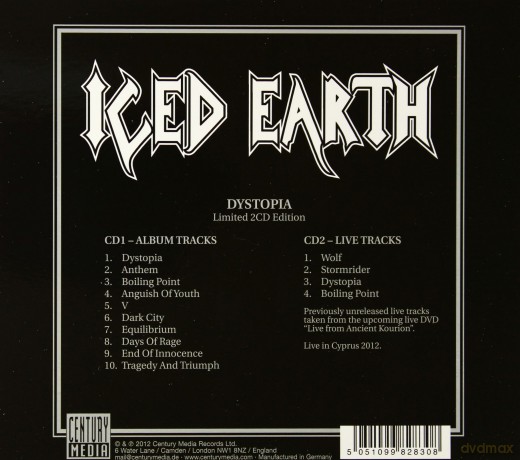 Iced Earth: Dystopia (Limited) [2CD]