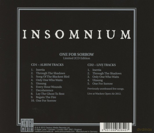 Insomnium: One For Sorrow (Limited Edition) [2CD]