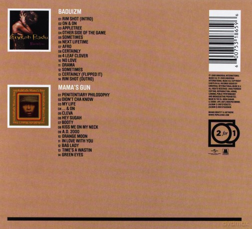Erykah Badu: 2 For 1: Baduizm / Mama's Gun (eco style) [2CD]