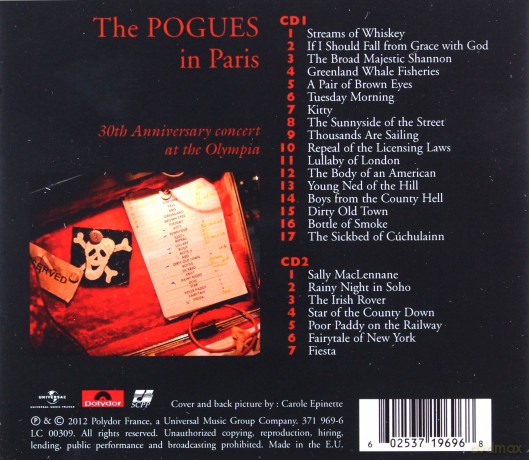 Pogues: The Pogues In Paris - 30th Anniversary Concert At The Olympia [2CD]