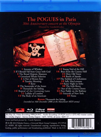 Pogues: The Pogues In Paris - 30th Anniversary Concert At The Olympia [Blu-Ray]