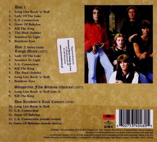 Rainbow: Long Live Rock N Roll (Deluxe) (digipack) [2CD]