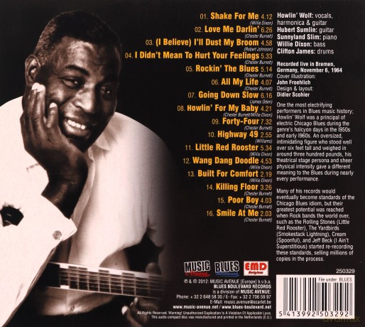 Howlin Wolf: Backdoor Blues (digipack) [CD]