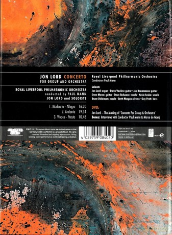 Jon Lord: Concerto For Group And Orchestra Mediabook (digibook) [CD]+[DVD]