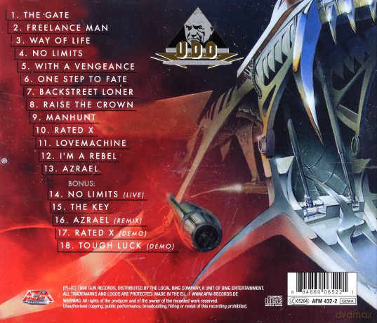 U.D.O.: No Limits [CD]