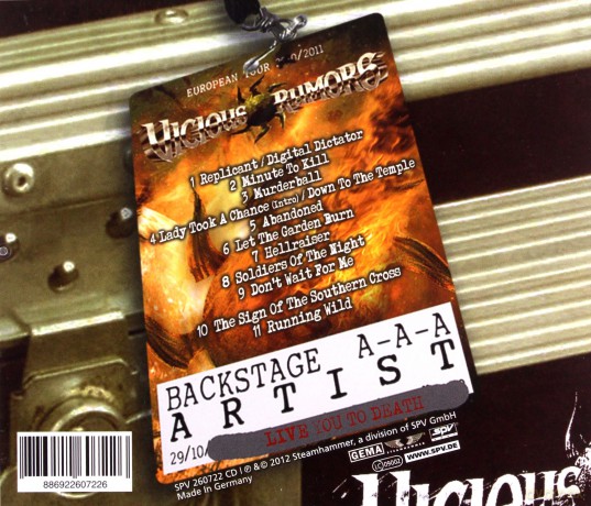 Vicious Rumors: Live You To Death [CD]