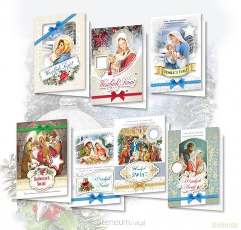 Karnet DL BN z opłatkiem, religia (10 szt) MIX