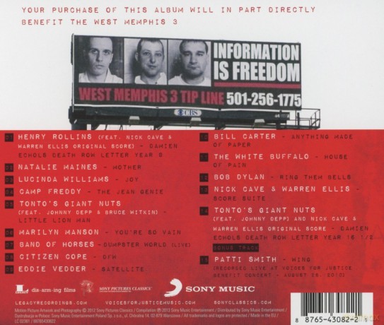 West Of Memphis soundtrack [CD]