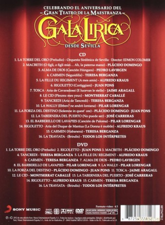 Gala Lirica. 20 Aniversario Del Teatro De La Maestranza [CD]+[DVD]