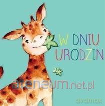 Karnet kwadrat CL4211_PO Urodziny Żyrafa