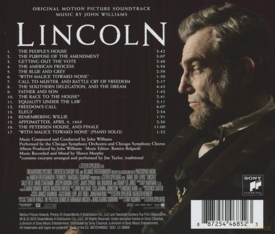 Lincoln soundtrack (John Williams) [CD]