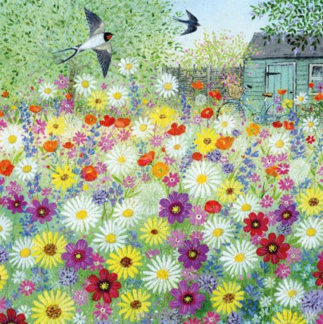 Karnet kwadrat z kopertą Flower Garden