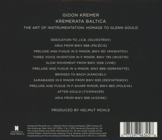 Gidon Kremer/Kremerata Baltica: Art Of Instrumentation-Homage (ecopack) [CD]