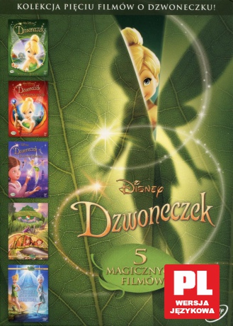 Dzwoneczek + Dzwoneczek i zaginiony skarb + Dzwoneczek i uczynne wróżki + Wielkie zawody + Sekret magicznych skrzydeł [BOX] [5DVD]