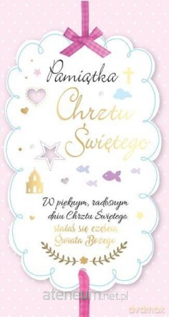 Karnet PM-069 Chrzest (różowy)