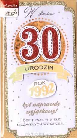 Karnet PM-201 Urodziny 30