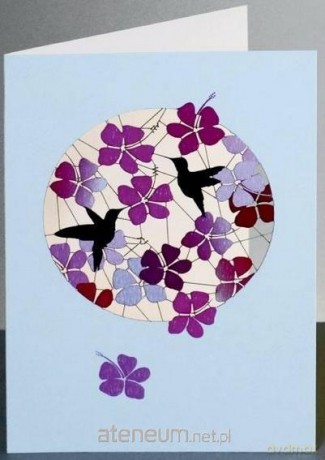 Karnet PM669 wycinany + koperta Hibiskus i kolibry
