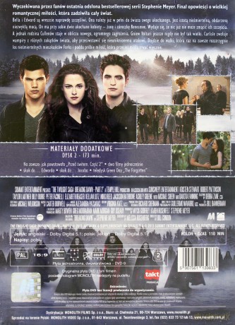 Zmierzch 4: Przed Świtem - Część 2 (Edycja Limitowana) [2DVD]+[PLAKAT]+[KARTY]