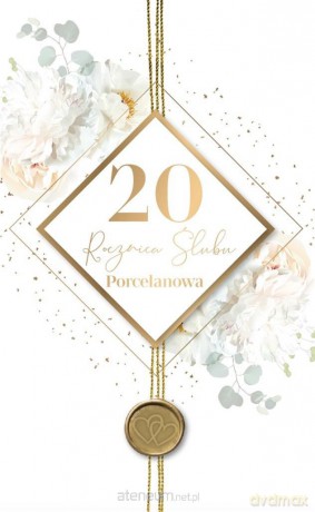 Karnet Rocznica Ślubu 20 LUX-72