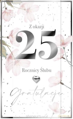Karnet Rocznica Ślubu 25 LUX-45