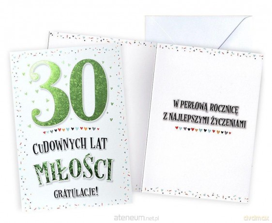 Karnet Rocznica ślubu 30