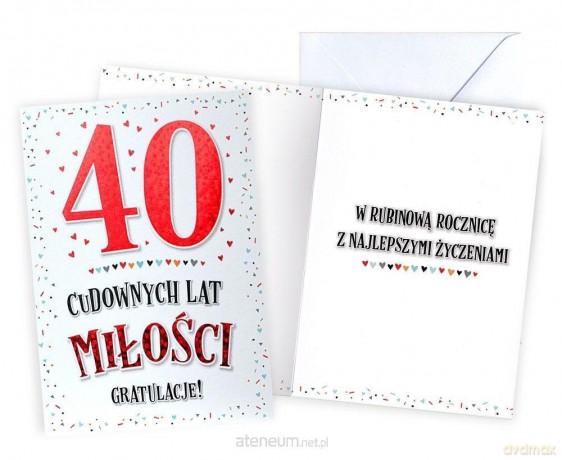 Karnet Rocznica ślubu 40