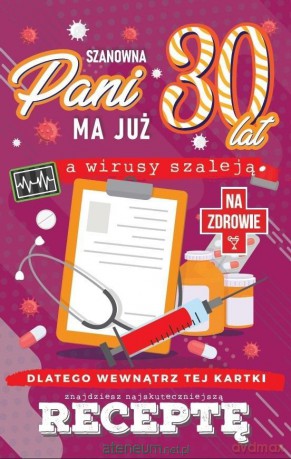 Karnet Urodzinowy z receptą 30
