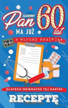 Karnet Urodzinowy z receptą 60