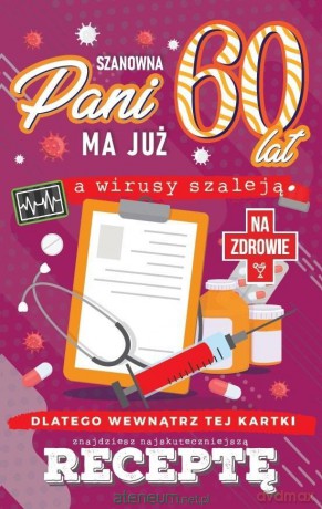 Karnet Urodzinowy z receptą 60