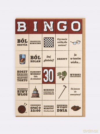 Karnet Urodziny - Bingo 30 lat!