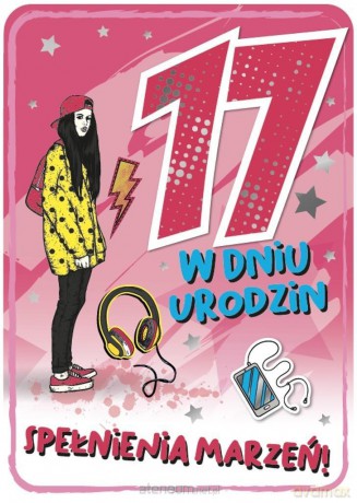 Karnet Urodziny 17 GM-758