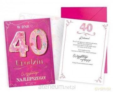 Karnet Urodziny 40