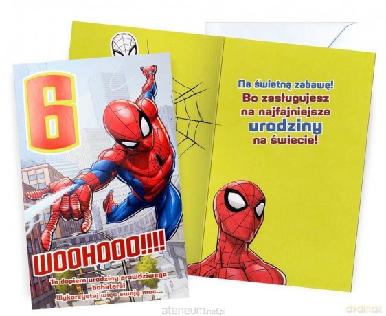 Karnet Urodziny 6 Spider-Man