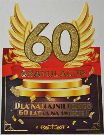 Karnet Urodziny 60 męskie