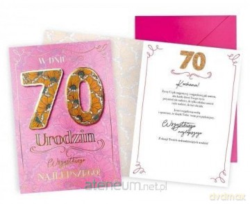 Karnet Urodziny 70
