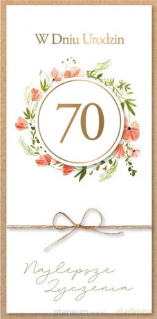 Karnet Urodziny 70