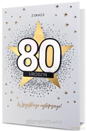 Karnet Urodziny 80