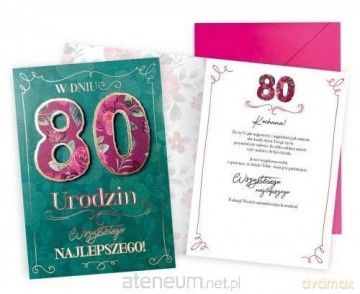 Karnet Urodziny 80