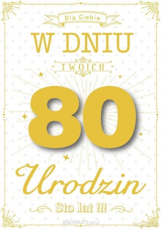 Karnet Urodziny 80 GM-513