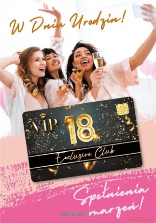 Karnet Urodziny Osiemnastka Gift-M