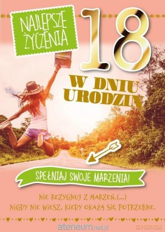 Karnet Urodziny Osiemnastka GM-642