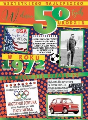 Karnet V-028 Urodziny 50 męskie