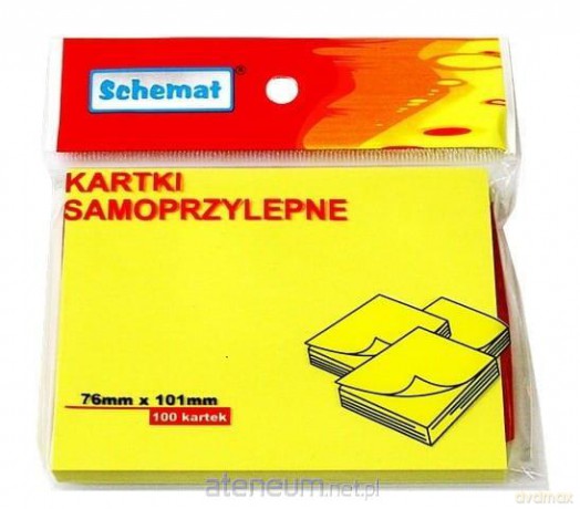 Karteczki samoprzylepne 76x101mm 100 szt